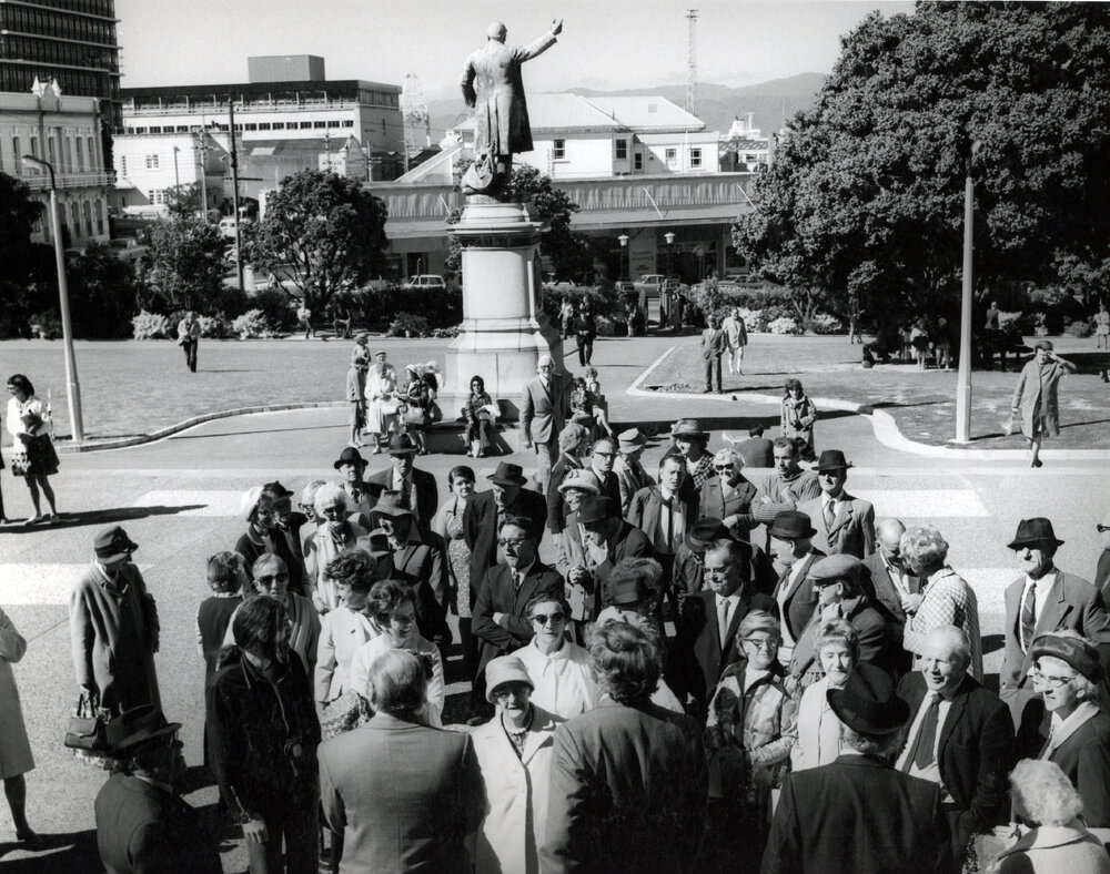 Pensioners protest at parliament