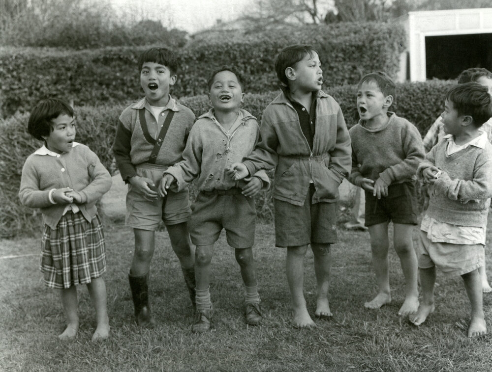 Children perform a haka