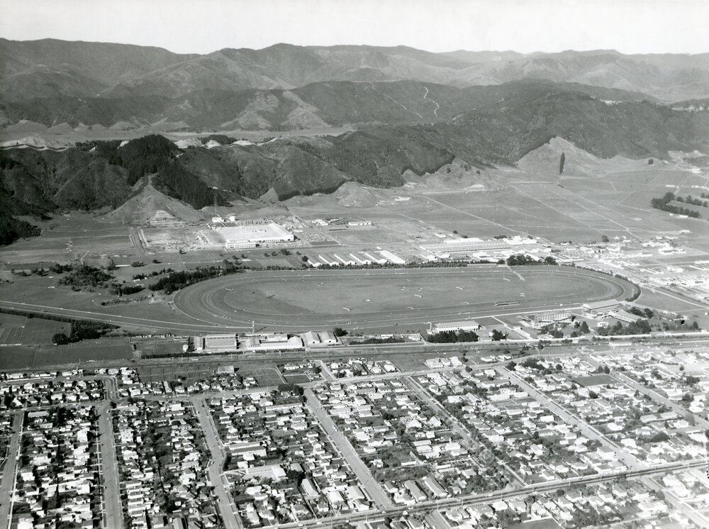 Aerial view of Trentham, 1973