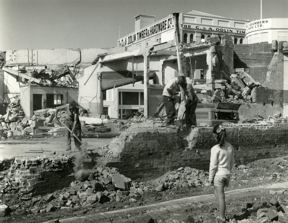 Demolition of the former tramways power station, Wakefield Street