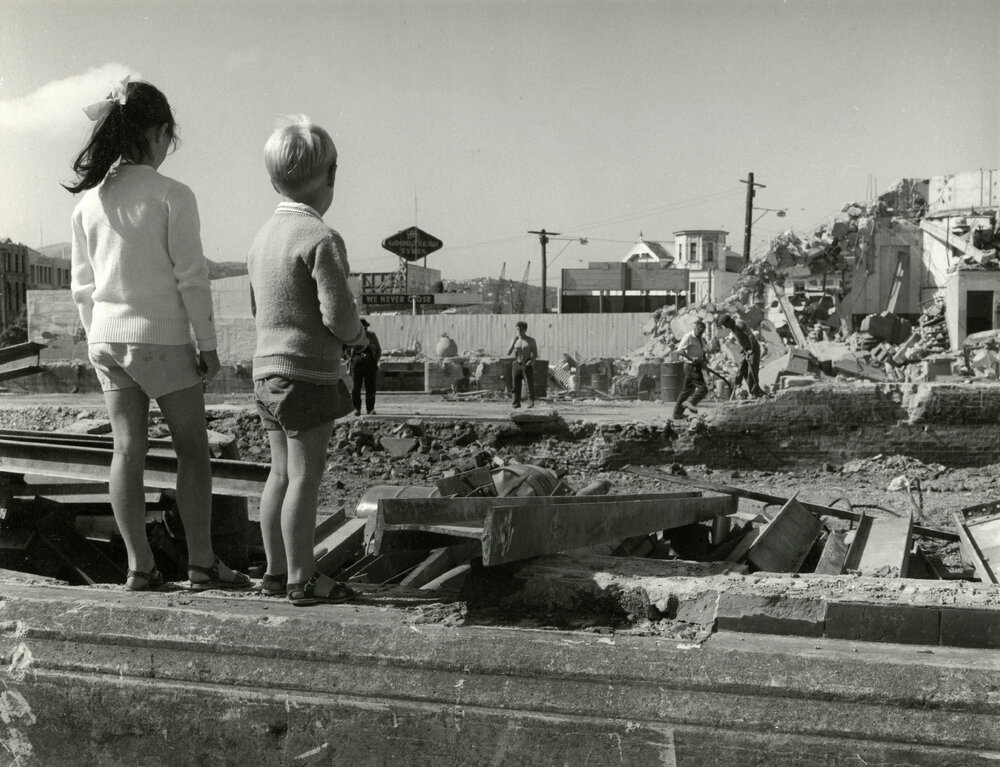 Demolition of the former tramways power station, Wakefield Street