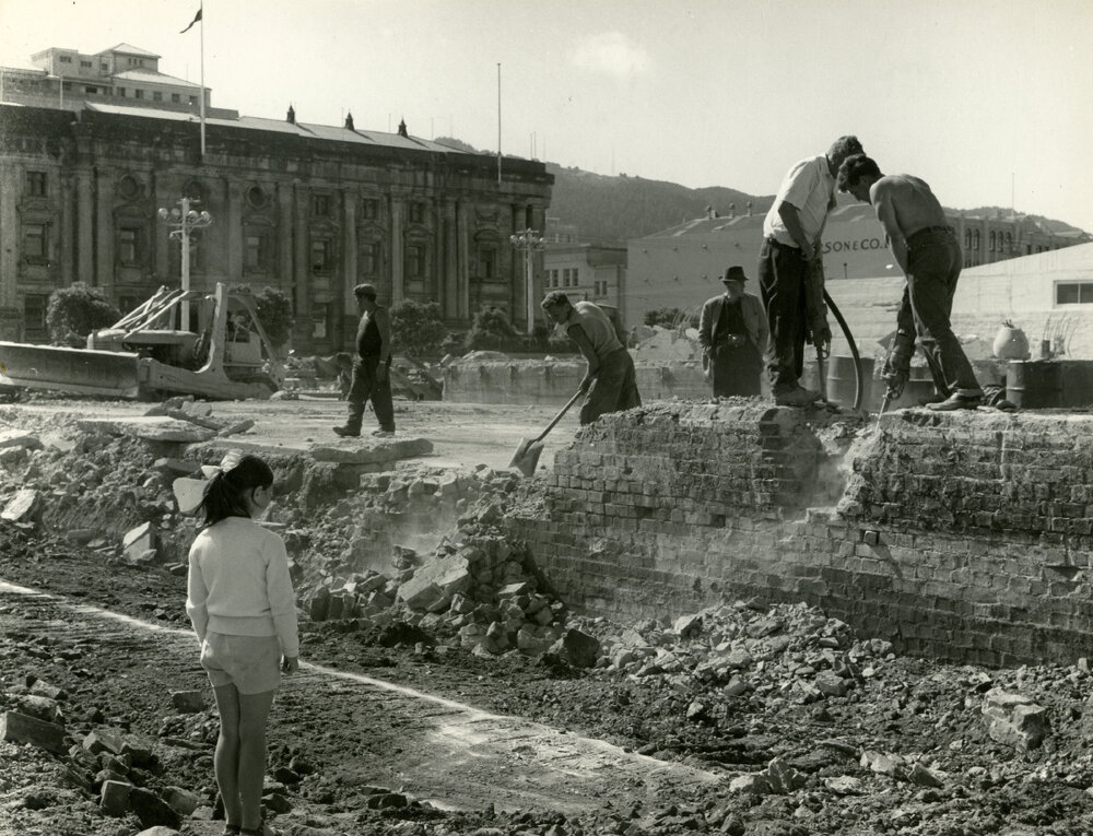 Demolition of the former tramways power station, Wakefield Street 