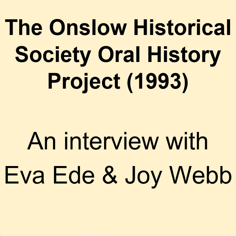 Eva Ede & Joy Webb Oral History
