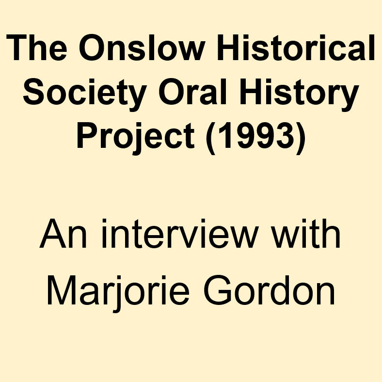 Marjorie Gordon Oral History