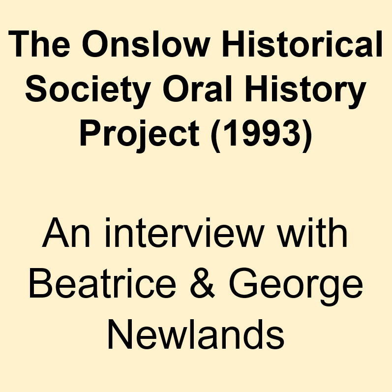 Beatrice & George Newlands Oral History