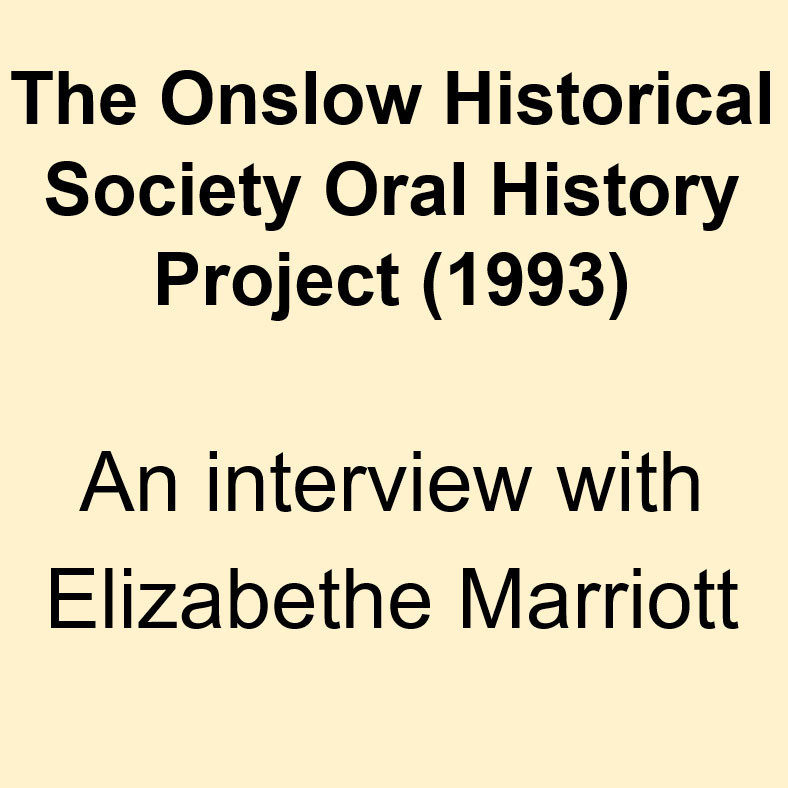 Elizabethe Marriott Oral History