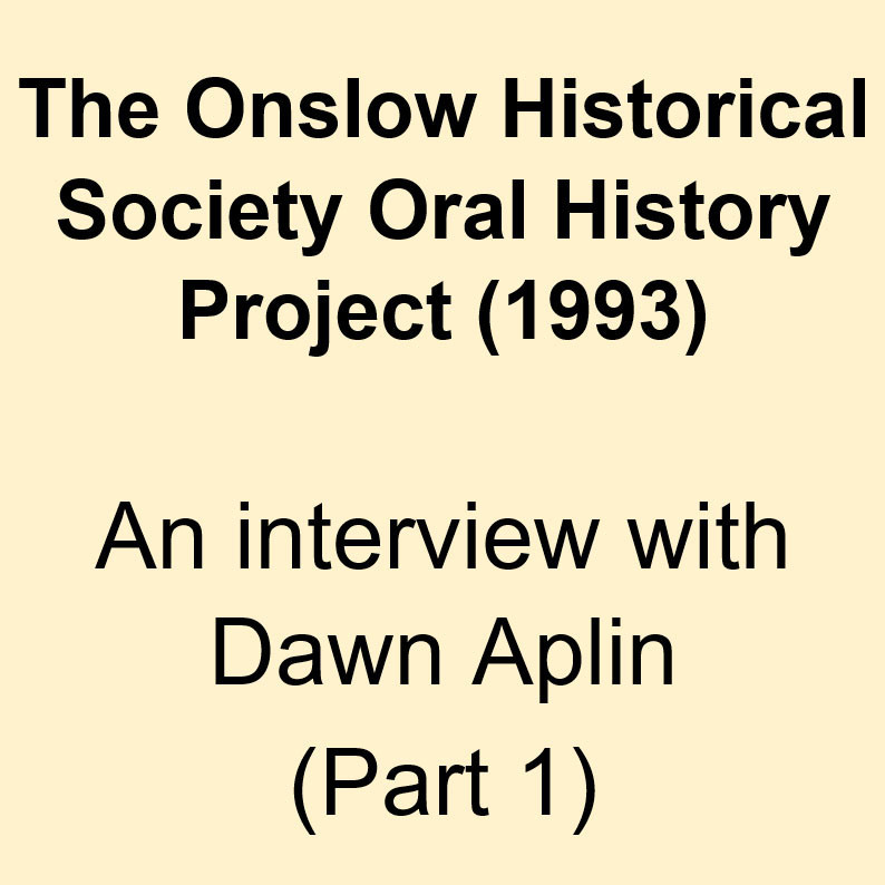 Dawn Aplin Oral History (Part 1)