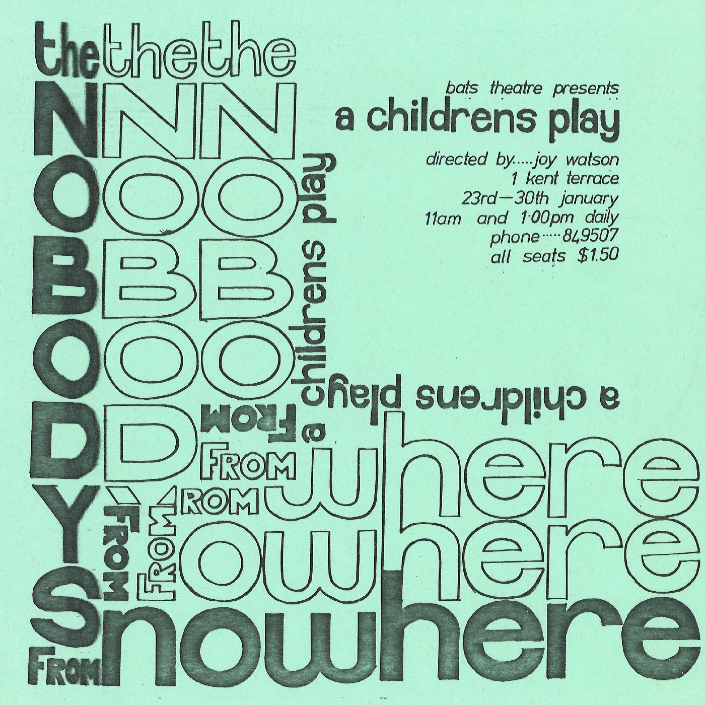 BATS Theatre: "The Nobody from Somewhere"