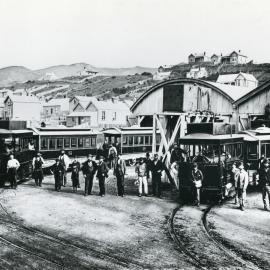 Opening of the steam tram service, Adelaide Road