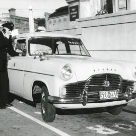 Traffic Inspector using a radio telephone