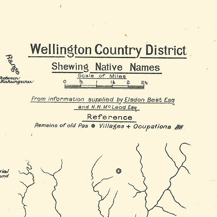 Wellington Country District Shewing Native Names