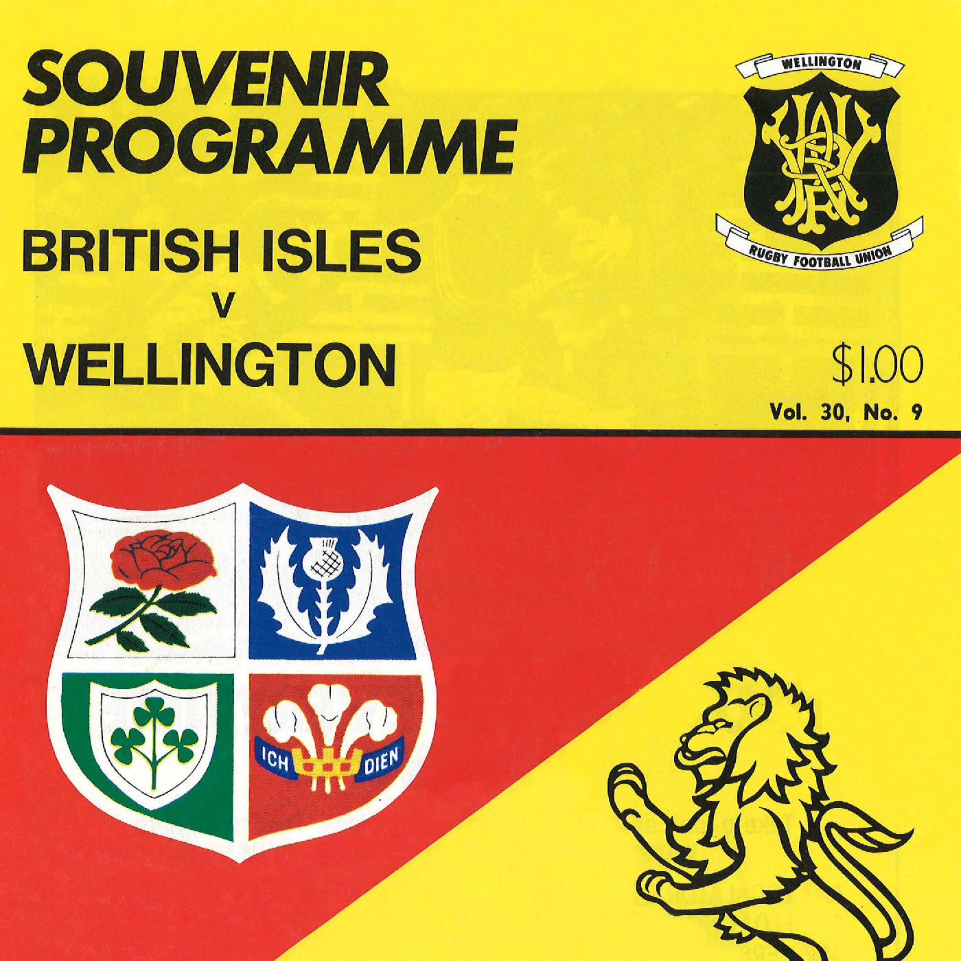 British Isles v. Wellington: Souvenir Programme