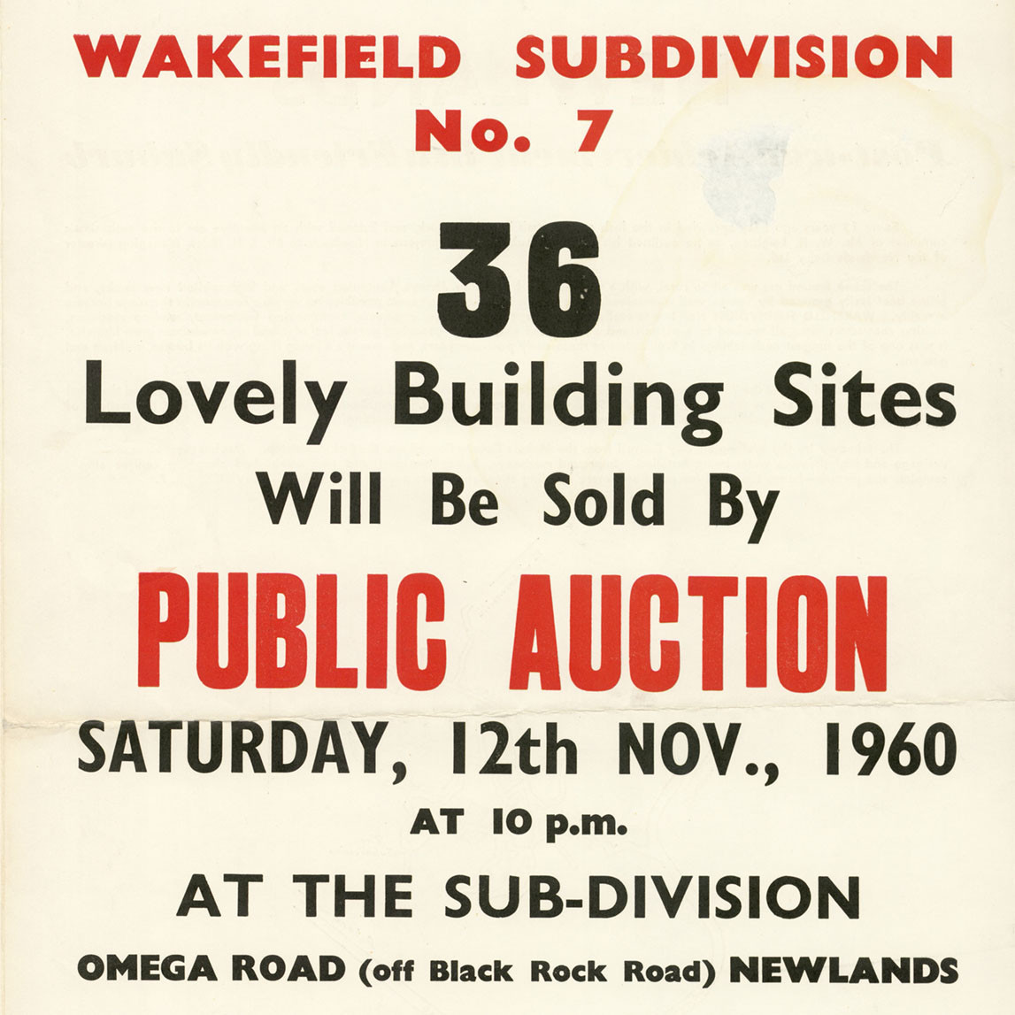 Wakefield Subdivision Plan (Newlands)