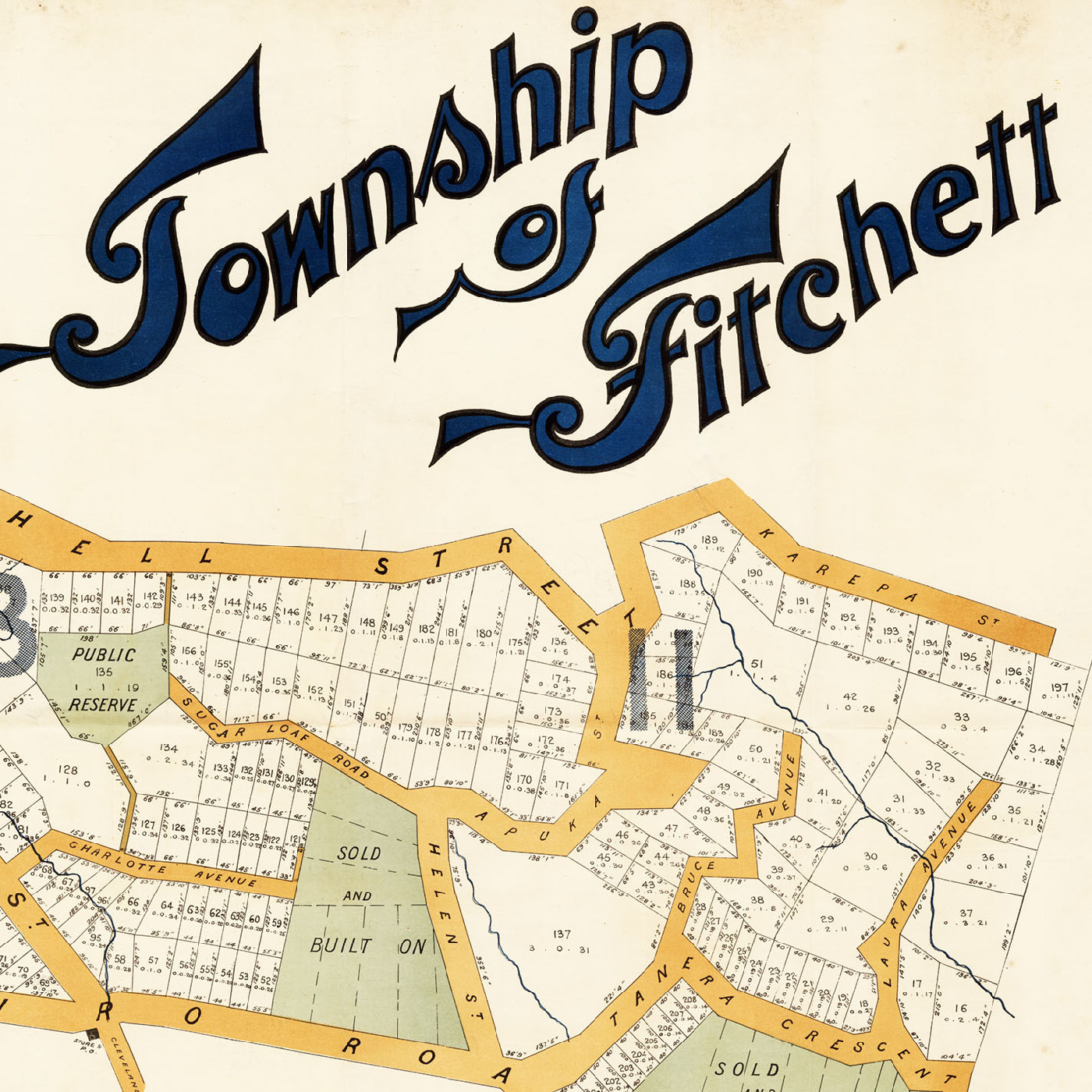 Township of Fitchett (Brooklyn) subdivision plan 