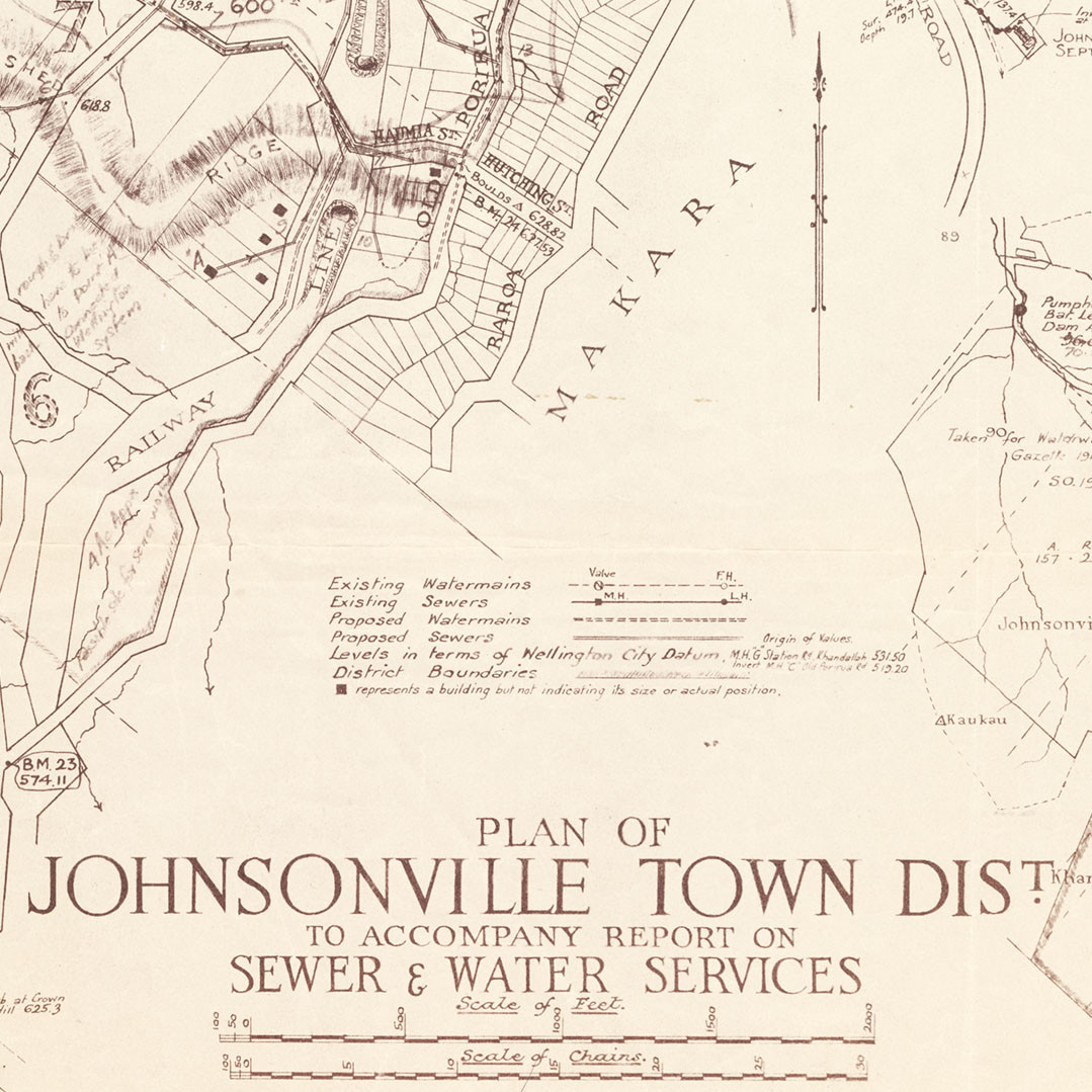 Plan of Johnsonville Town District (1939)