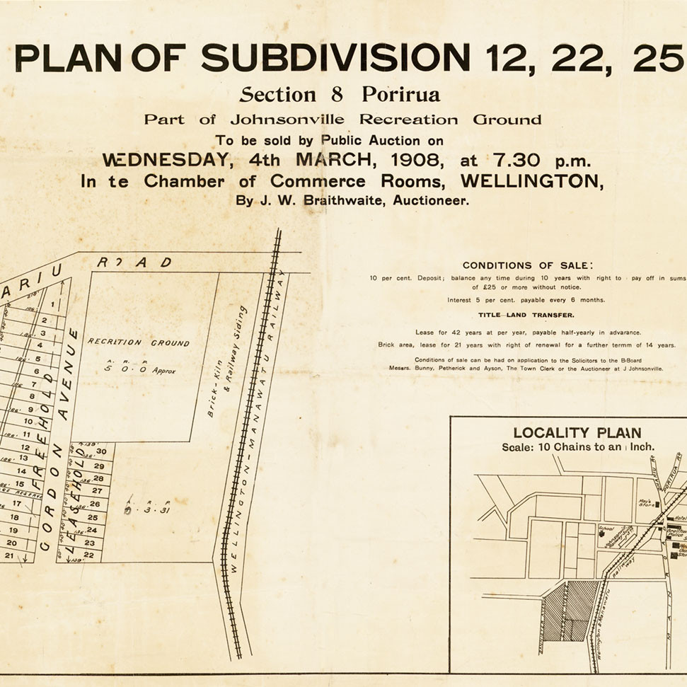 Johnsonville Subdivision Plan (1908)