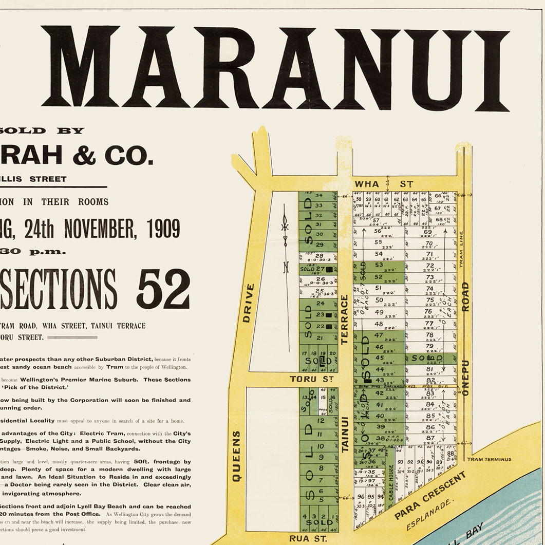 Maranui, Lyall Bay, Subdivision Plan (1909)