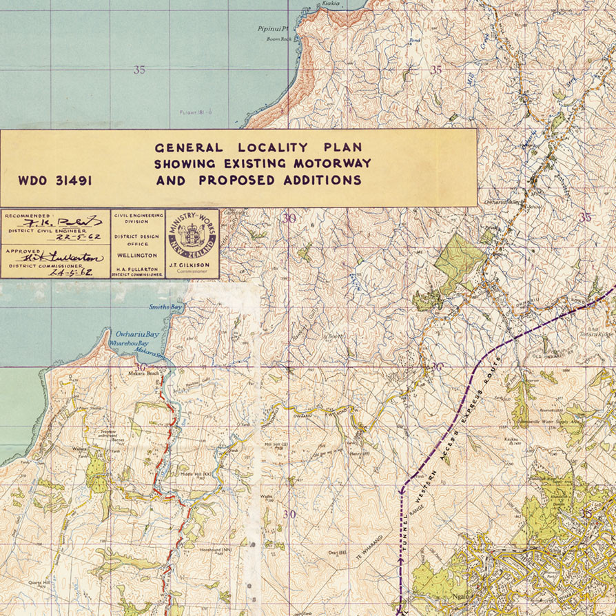 Proposed Wellington motorway express route (1962)