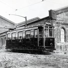 Wellington Corporation Tramways tram car no. 43