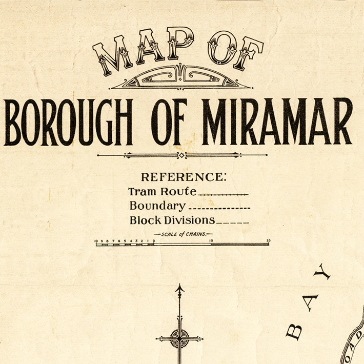 Map of Borough of Miramar (c. 1918)