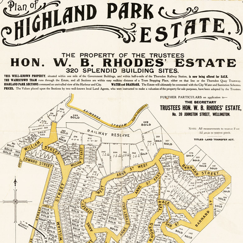 Plan of Highland Park Estate (1912)