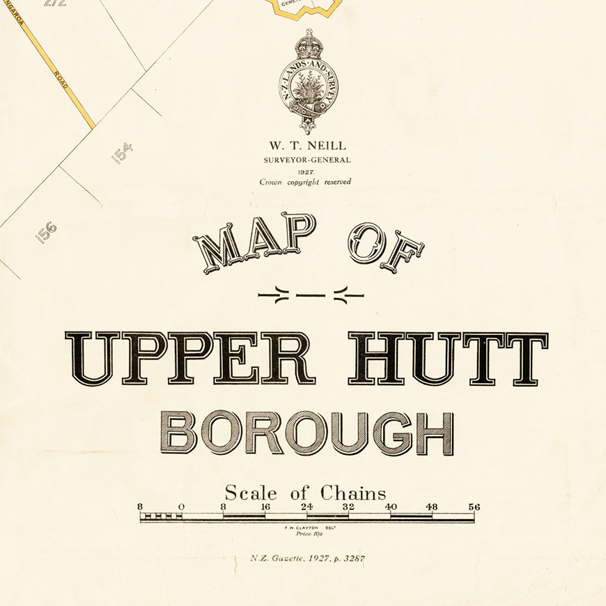 Map of Upper Hutt Borough (1927)