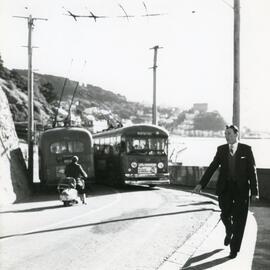Trolley buses on Carlson Gore Road