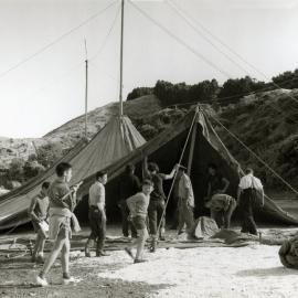 Pitching a circus tent
