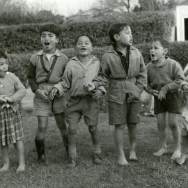 Children perform a haka