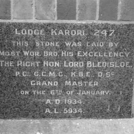 Masonic Lodge, 20 Standen Street, Karori