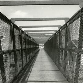 Pedestrian bridge crossing the Wellington railyards