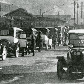 Taxi stand at the railway station