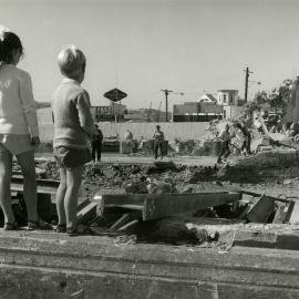 Demolition of the former tramways power station, Wakefield Street