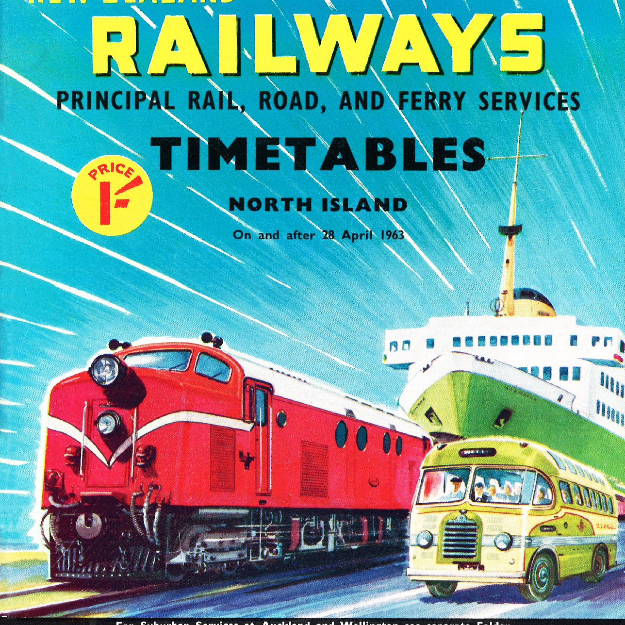 New Zealand Railways: Principal Rail, Road, and Ferry Services (1963)