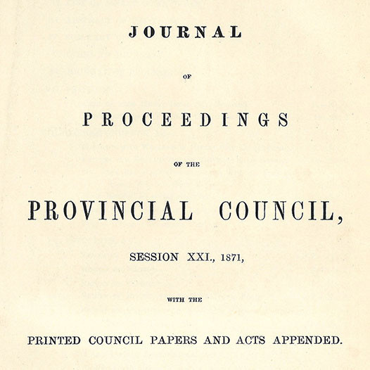 Wellington Provincial Council Proceedings, Session 21 (1871)