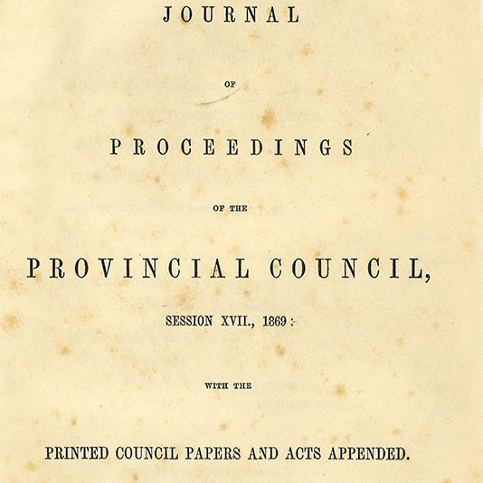 Wellington Provincial Council Proceedings, Session 17 (1869)