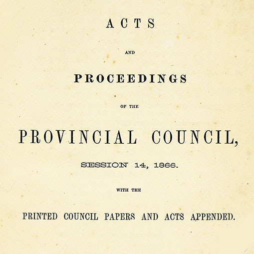 Wellington Provincial Council Proceedings, Session 14 (1866)