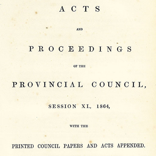 Wellington Provincial Council Proceedings, Session 11 (1864)