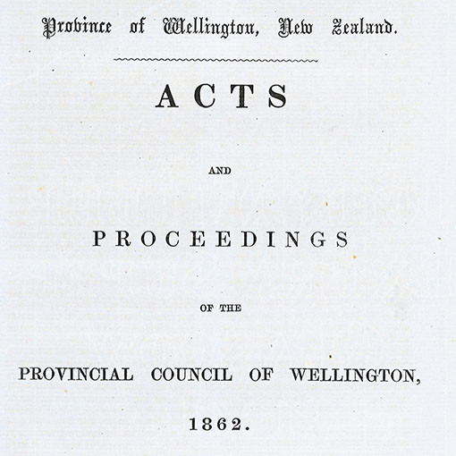 Wellington Provincial Council Proceedings, Session 9 (1862)