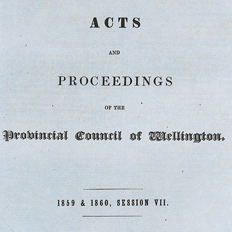 Wellington Provincial Council Proceedings, Session 7 (1859 & 1860)