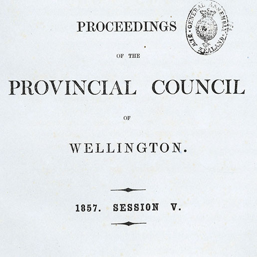 Wellington Provincial Council Proceedings, Session 5 (1857)