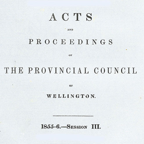 Wellington Provincial Council Proceedings, Session 3 (1855-6)
