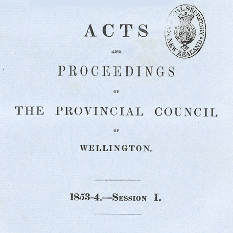 Wellington Provincial Council Proceedings, Session 1 (1853)