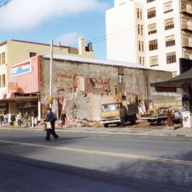 Demolition of buildings in Courtenay Place
