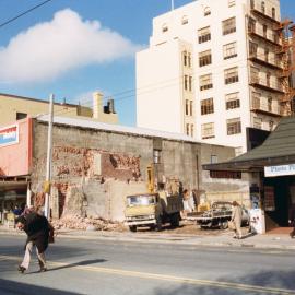 Demolition of buildings in Courtenay Place