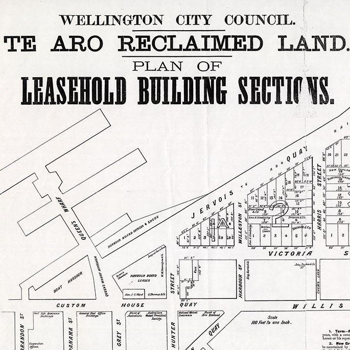 Te Aro Reclaimed Land : Plan of Leasehold Building Sections