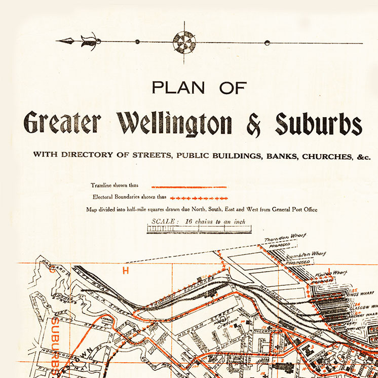 Plan of Greater Wellington & Suburbs [c. 1912]