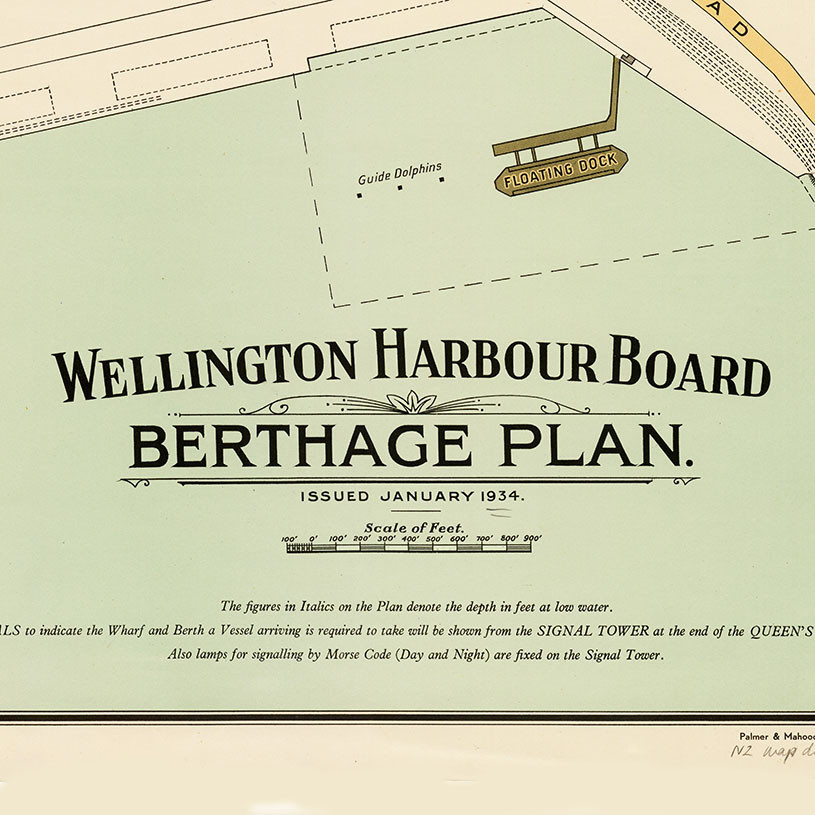Wellington Harbour Board Berthage Plan [1934]