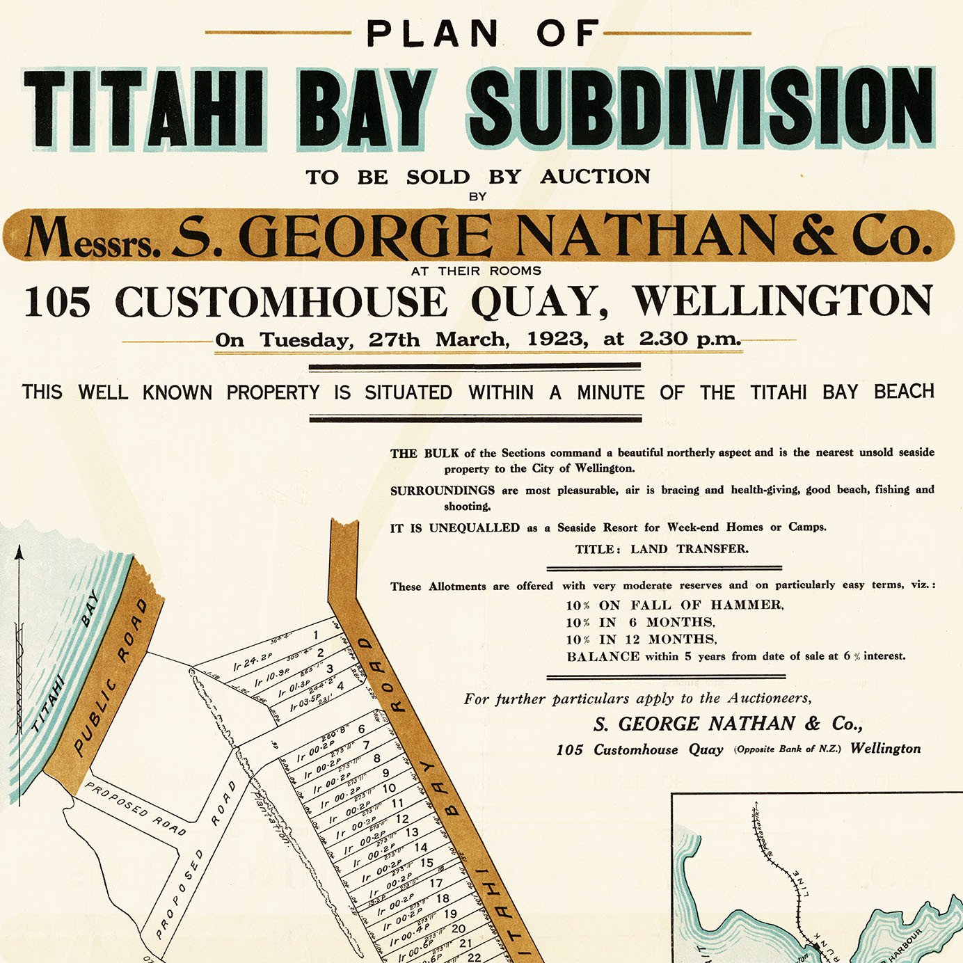 Plan of Titahi Bay Subdivision (1923)
