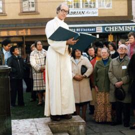 Ceremony at Te Aro Park for the 140th anniversary of the first Methodist service